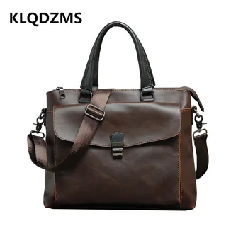 KLQDZMS Класическа мъжка чанта От Изкуствена Кожа, мъжки Чанти, Бизнес мъжки чанти, лек Пътен Куфар, Раница, Многофункционална чанта