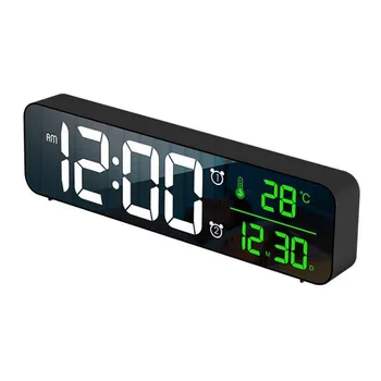 LED Digital alarm clock Повторение на Температурата Дата на Дисплей, USB Настолни Ленти Огледало и Led Часовници за Декориране на Дневната