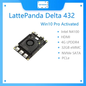 LattePanda Delta 432 Win10 Pro Активира Малка крайно устройство на Windows / Linux 4 GB / 32 GB