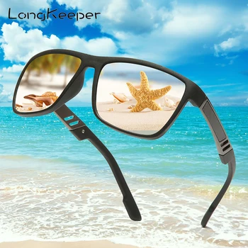 LongKeeper Класически Поляризирани Слънчеви Очила Мъжки Маркови Дизайнерски Квадратни Слънчеви Очила за Шофиране Мъжки Спортни UV400 oculos de sol masculino