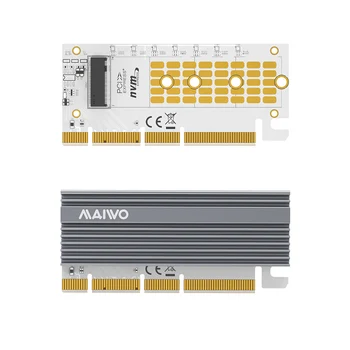 MAIWO M. 2 M КЛЮЧ SSD Адаптер LED Карта за Разширяване на 32 gbps M2 NVME КЪМ PCIE 3,0x4 X8 X16 Странично Адаптер за Карта за WIN 7 8 10 Linux