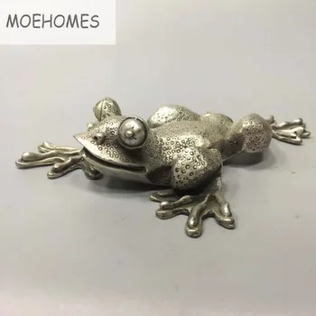 MOEHOMES Китай фън шуй Медни сребърна статуя на Жаба декорация на дома, работния плот и метални изделия