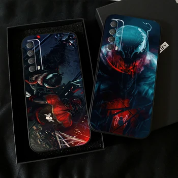 Marvel Venom СТРЪМЕН Калъф За Телефон Huawei Honor 7A 7X8 8X 8C 9 V9 9A 9X 9 Lite 9X Lite Мека Делото Черен Калъф