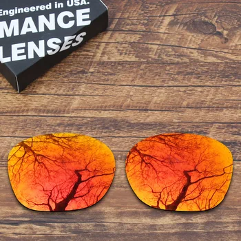 Millerswap Поляризирани Сменяеми Лещи за слънчеви очила Oakley Garage Rock Огнено-Червено Огледало цвят (Само обектив)