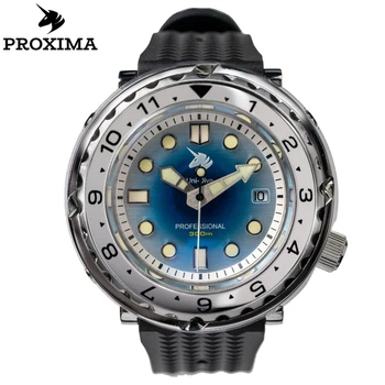 PROXIMA Мъжки Механични Часовници е От Неръждаема Стомана Часовник е Най-добрата Марка Сапфирен Кристал Водоустойчивост Автоматични Часовници Мъжки Автоматично