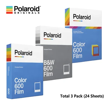 Polaroid 600 Бяла Рамка / Черно-бял / Цветен Филм Instant Фотохартия 3 опаковки За фотоапарати Polaroid 636 637 640 Onestep2 Plus Instax