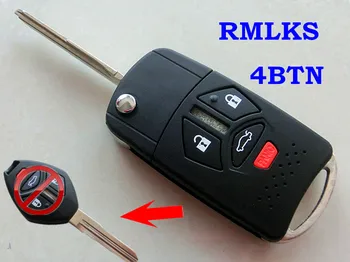 RMLKS 2 4 3 + Тревожни Бутони за Дистанционно Флип Сгъваем Ключодържател Калъф във формата на Миди, за Mitsubishi Raider Endeavor Lancer Galant, Eclipse