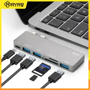 RYRA C USB ХЪБ Type-C към USB 3.0 ХЪБ Сплитер Четец на карти Многопортовый с Порта SD TF За Macbook Pro/air 2020 г. 2018 г. 2019