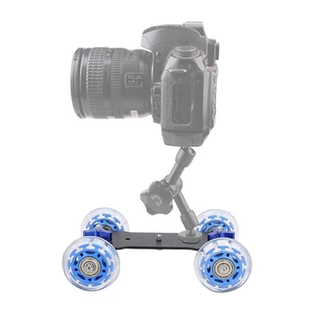 SLR Количка за Автомобилна Камера Слайдер Тенис на Мобилен Гъвкави Видео, Песен Релса Магически Лост за DSLR Videoblog Видео Светкавица, LCD Монитор, Led Светлина