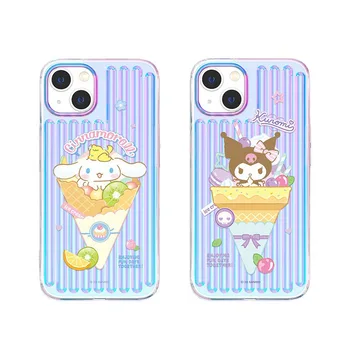 Sanrio Iphone14 Серия Оръжие Сладолед Hellokitty Cinnamoroll Kawaii Нов Градиентный Колоритен Калъф за телефон Iphone14/pro/ max/13