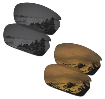 SmartVLT 2 Чифта Поляризирани очила Сменяеми Лещи за Oakley Carbon Shift Stealth Черно и Бронзово-Златист
