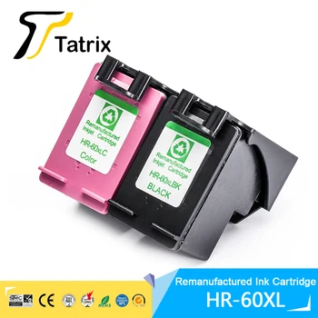 Tatrix 60 60XL Премия Рециклирани Цветен Мастилено-струйни касети за HP Deskjet F2560/F2568/F4280/F4288 Принтер