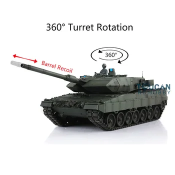 Toucan 1/16 HENG LONG Зелен 7,0 Leopard2A6 Rc Танк 3889 W/360 Кула Раздаването на Оръдието Дистанционно Танк Играчки За момчета TH17599-SMT8