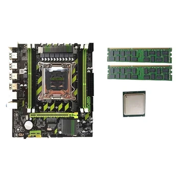 X79 дънна Платка LGA2011 Памет процесор Комплект Xeon E5 процесор E5-2620 V2 E5 2620 V2 Процесор DDR3 Оперативна памет 2 бр. X 8 GB = 16 GB 1333 Mhz