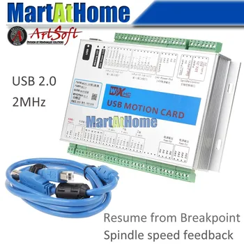 XHC MK3-V Mach3 USB 3-axial такса с ЦПУ Такса за управление на трафика Карта 2 Mhz Подкрепа на подновяване на точки на прекъсване и обратна връзка по скорост на въртене на шпиндела