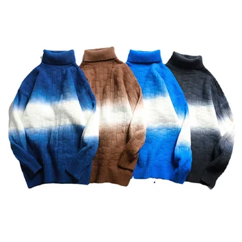 YM103 Есента Нов Пуловер за младите Хора, Подходящи По Цвят, Топъл Пуловер с Висока Ревера, Долната Риза