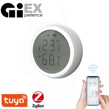 ZigBee Интелигентен Сензор за температура и влажност на въздуха Led Экранный Термометър с Висока/ниска Аларма Sasha Умен Дом