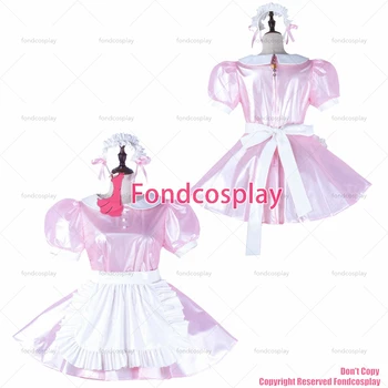 fondcosplay за възрастни секси обличане сиси мома е розова, с прозрачна рокля от PVC запирающийся бяла престилка Питър Пан яка CD/TV[G2230]