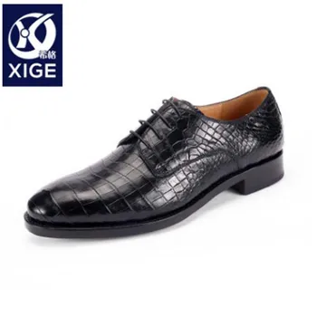 xige производител изработени по поръчка мъжки обувки от Крокодилска Кожа мъжки бизнес облекло Кожено обувки нов корема от висок клас