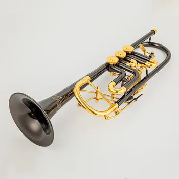 Австрия Schagerl Bb Тръба Си Бемол Месинг плосък ключ Професионални Музикални Инструменти за Тръби с Кожен Калъф