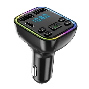 Автомобилен Bluetooth хендсфри-съвместим 5.0 FM-предавател Комплект за Кола MP3-Модулатор Плейър Хендсфри Аудиоприемник 2 USB Бързо Зарядно Устройство