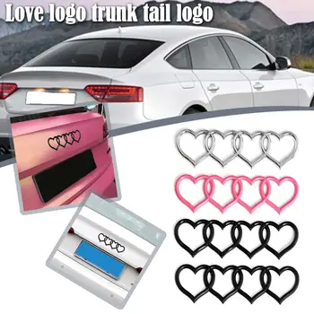 Автомобилна Стикер С Логото Love Heart Заден Багажник Хвостовая Иконата На Етикета Стикер Емблема За Audi Серия A4LNew A5 Сменяеми Аксесоари