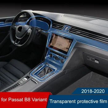 Автомобилна прозрачно защитно фолио за вътрешна декорация Passat B8 Variant Central control gear film 2018 2019 2020 2021