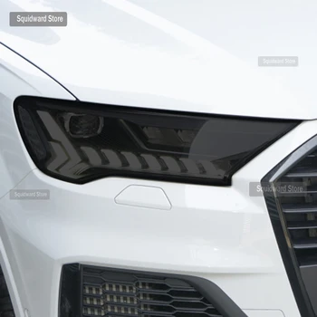 Автомобилни фарове Опушен Черен TPU Защитно фолио Против надраскване Ремонт на филм Стикер За Audi Q2 2020-2022 Аксесоари