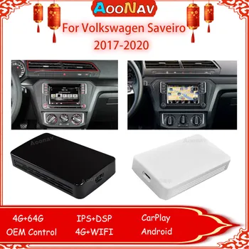 Андроид 10 Мини Безжична CarPlay RK3328 AI Кутия За Volkswagen Saveiro 2017-2020 4 + 64G GPS Навигация, Wifi, Щепсела и да Играе YouTube
