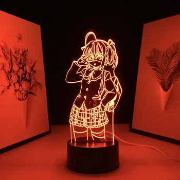 Аниме 3D Лампа Takanashi Rikka Led нощна светлина за Подарък за Рожден Ден Декор за Спалня лека нощ Любов Chunibyo Други погрешни Схващания