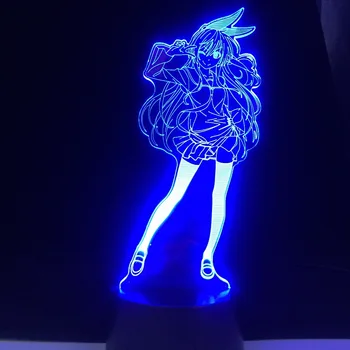 Аниме Лампа Юмеко Джабами Сладък Японски лека нощ Waifu 3D От Kakegurui Компульсивный Играч Декор USB лека нощ