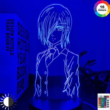 Аниме Токио Гюл 3d Лампа Touka Kirishima за Декор Спални лека нощ Готин Подарък За рождения Ден на Токио Гюл Led нощна светлина Touka