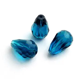 Безплатна доставка AAA най-Високо качество 8x11 мм 5500 сълза форма кристални мъниста, стъклени мъниста Синьо Циркон цвят на 200 бр./лот ADK444
