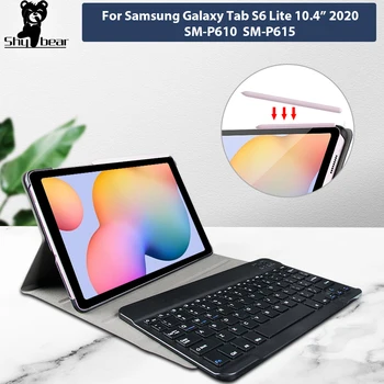 Бизнес Калъф за Samsung Galaxy Tab S6 Lite 10,4 P610 P615 Безжична Bluetooth Клавиатура Пълна Защитна Преносима Капак на Клавиатурата