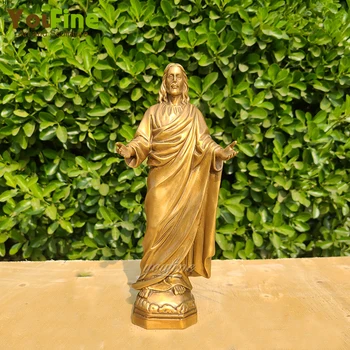 Бронзова Скулптура на Исус Бронзова Статуя в Благословенията на Христос Статуи и Скулптури на Исус За Църквата Обстановка на Домашен интериор Бронзови Занаяти