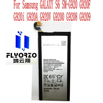 Високо качество 2550 ма EB-BG920ABA Батерия За Samsung GALAXY S6 SM-G920 G920F G920i G920A G920V G9200 G9208 G9209 Мобилен телефон
