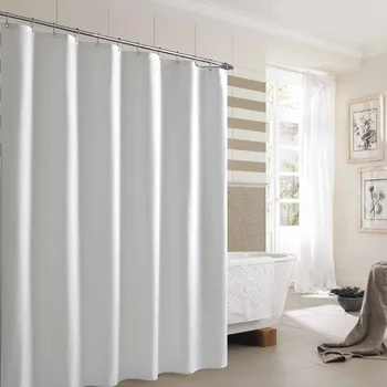 Висококачествена изключителна печат, водоустойчив завеса за душ от полиестер със защита от мухъл, бяла мозайка завеса за душа в банята на хотела