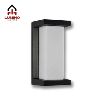 Висококачествени алуминиеви led външни непромокаеми стенни лампи ip54 30w 12w black за домашна градина