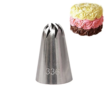 Големият #336 Навити Крем За Размразяване на Тръби Наставка От Неръждаема Стомана направи си САМ Украса на Тортата Сладкарски Уши Cupcake Фондан Инструменти За Печене