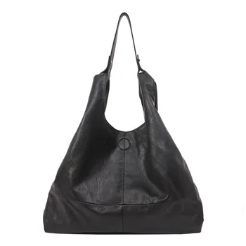 Дамски Чанти На рамо 2022, чантата е От изкуствена Кожа и дамски Чанти За Пазаруване, Модерни Ежедневни Чанти, Много Голям Капацитет, черни Чанти За рамо
