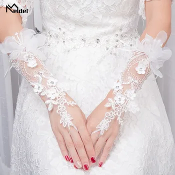 Дантелени Сватбени Ръкавици Без Пръсти, Дантела За Сватбени Аксесоари За Младоженци