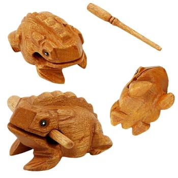 Детска Играчка, Музикални Распаковочные Играчки Пари Happy Frog Традиционен Дървен Музикален Инструмент Strike Рашпиль Brinquedos Подарък