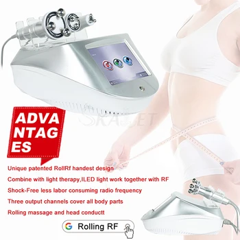 Джобно тялото RF валяк 360 намаляване на кожата, намаляване на машината радиочестоти, лифтинг терапия с led светлините