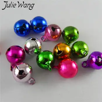 Джули Ван 20PCS Цветни Камбаните на Желязната Чар За Бижута Висулка Аксесоари Ключ Телефон Декор Коледни Находки