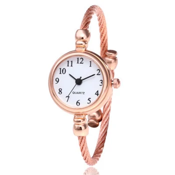 Добро качество на P7168 Младите луксозни кварцови часовници за Жени Подаръци, часовници с веревочным гривната за Дропшиппинга