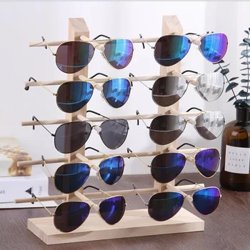Дървени Очила Рамка Слънчеви Очила Рафтове За Съхранение на Багажник За Изложбата на Стоки Рафтове За Изложбата на Стоки Полк Притежателя на Бижута за по Няколко Чифта Очила Витрина