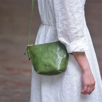Една проста ежедневна луксозен дамски малка чанта от естествена кожа на рамото на всеки ден, в почивните дни, за пазаруване, партита, чанта-месинджър от телешка кожа