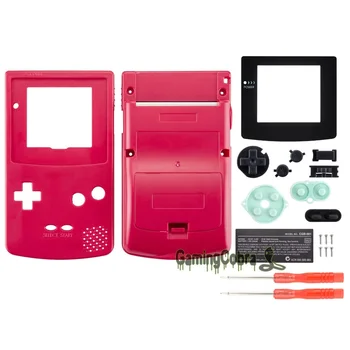 Екстремни Розово-червени Бутони с пълен корпус и екран Лен за Gameboy Color