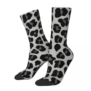 Есенно-зимни Готини Мъжки и дамски Чорапи Snow Leopard с участието на животни Леопард, Дишащи Баскетболни Чорапи