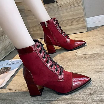 Есенно-зимни дамски обувки 2022 г.; модни ботильоны 
